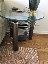 Iron glass coffee table $285
