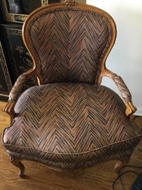 Oversized antique carved arm chair $400