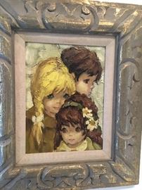 Christl textured oil original 1960s $350