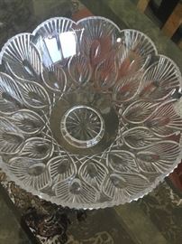 WATERFORD PEACOCK BOWL purchased and carried back from Ireland $300