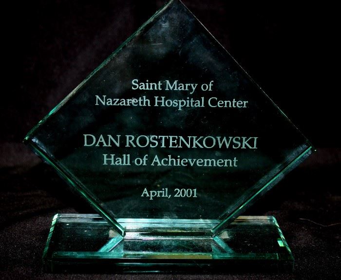 Award from Congressman Dan Rostenkowski's Estate. Chicago, Illinois U.S. Politics