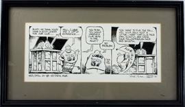 Political Cartoon from Congressman Dan Rostenkowski's Estate. Chicago, Illinois U.S. Politics