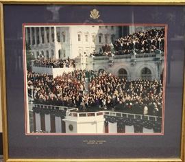 Inauguration picture from Congressman Dan Rostenkowski's Estate. Chicago, Illinois U.S. Politics
