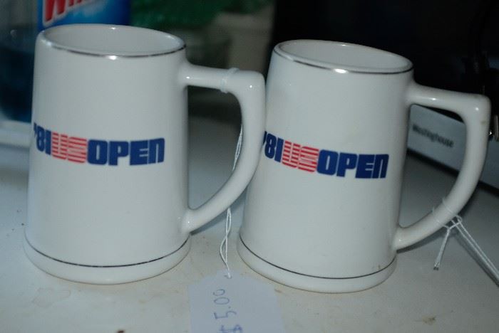 Mugs from US Tennis Open 1981