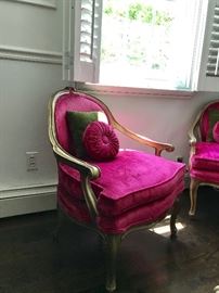Pair of Pink French Chairs Sweet and Beautiful