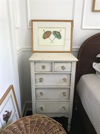 Shabby Chic Chest with Glass knobs. 