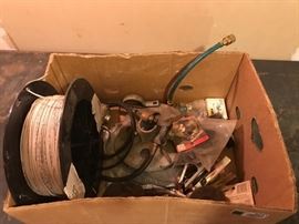 Lot of parts and roll of wire