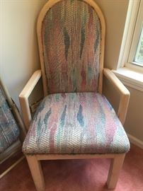 Fabric arm chairs