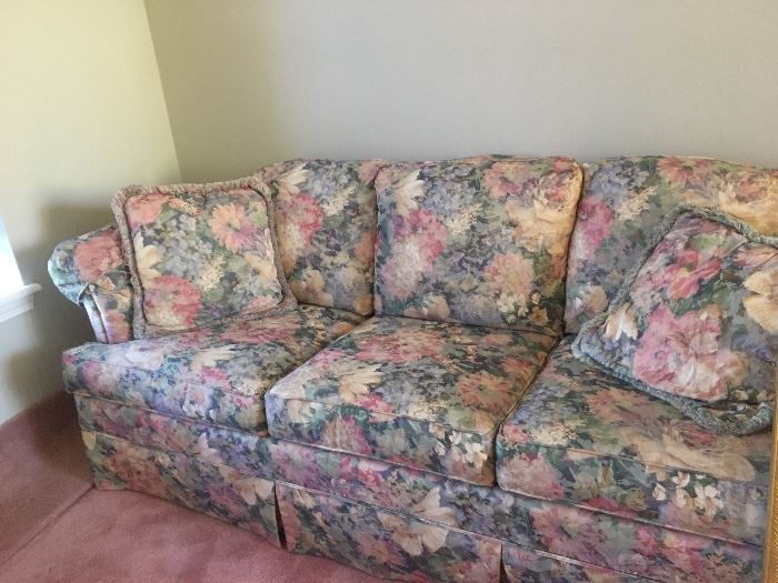 Floral print sofa