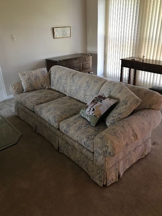 Comfortable couch has a matching loveseat! By Bridgeford!