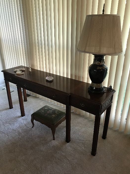 Long hallway table perfect for a flat screen!