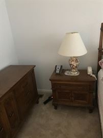 Part of a beautiful bedroom set with matching nightstands and tall armoire!
