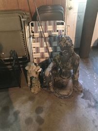 Cement statues and yard décor!