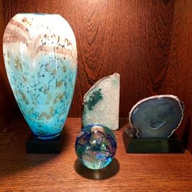 Assorted Geodes, Minerals, Glass, Crystal & More