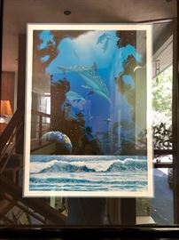 Schim Schimmel Matted & Framed "Passage to Home" Dolphins Artist's Proof Serigraph w/COA & Paperwork