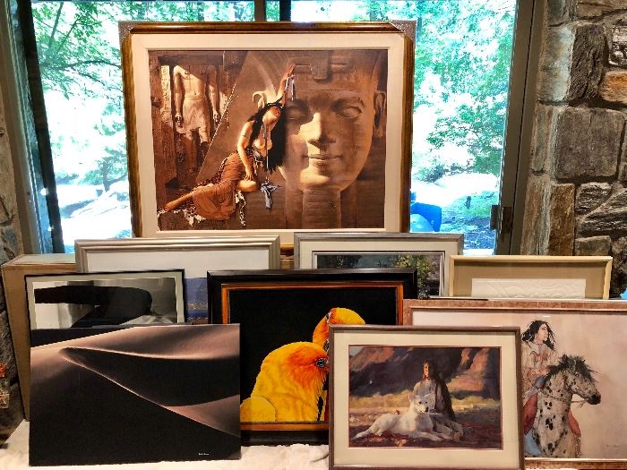 Large Assortment of Framed Art, Oil on Canvas, Serigraph, Lithographs, Giclees, Signed Numbered Editions w/Provenance, Posters, Photographs & More
