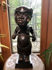 Benin Royalty Figure Sculpture in Bronze!