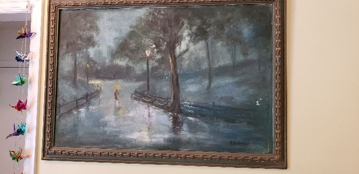 Original Oil "Central Park Scene"