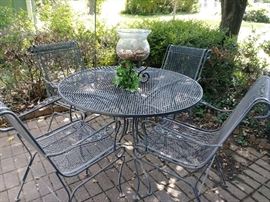 Vintage wrought iron set