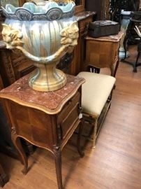 HV. Pair of French Marble-top Stands.
