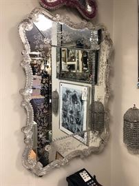 Miami. Venetian Murano Glass Mirror.