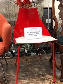 3 Available. Red "Real Good Chair" by Blue Dot.