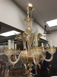 2 Available. Murano Glass Chandelier.