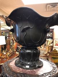 Large Bronze Lotus Vessel.