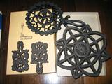 vintage cast iron trivets