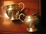 sterling silver creamer and sugar