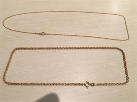 14k Gold chains