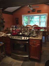 Pots, Pans, Kitchen Items, Oak Dining Set