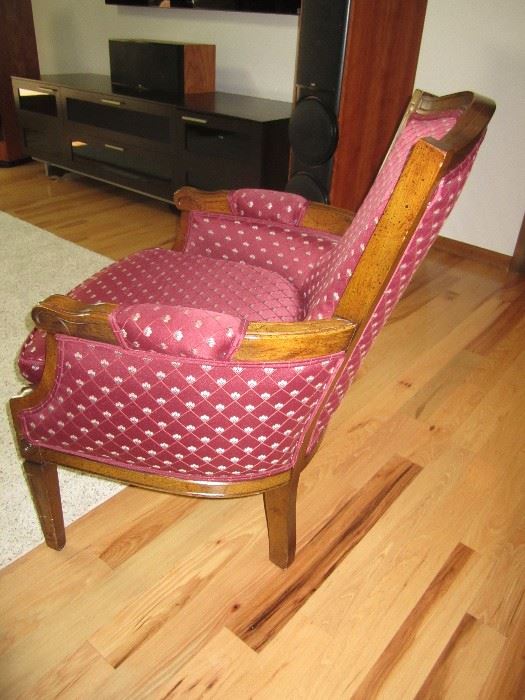 Burgundy side chair