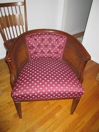 Burgundy side chair