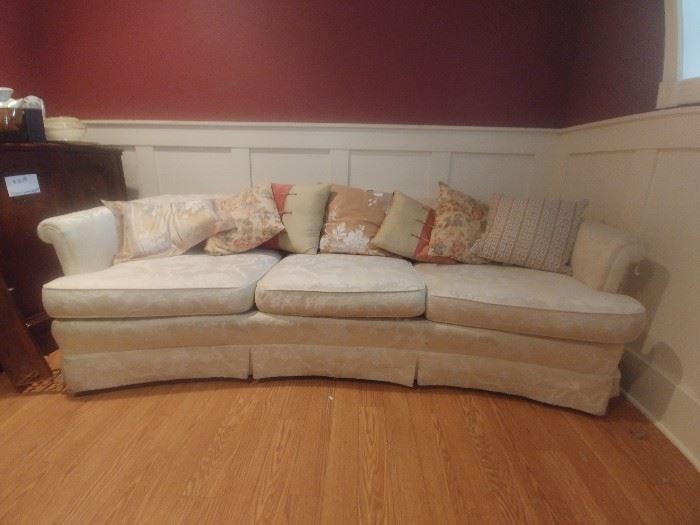 Beautiful cream damask sofa
