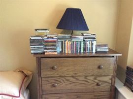Tons of cd’s And an oak dresser
