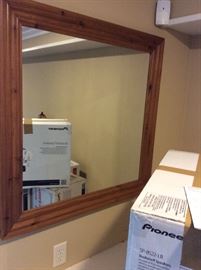 Large English pine Mirror