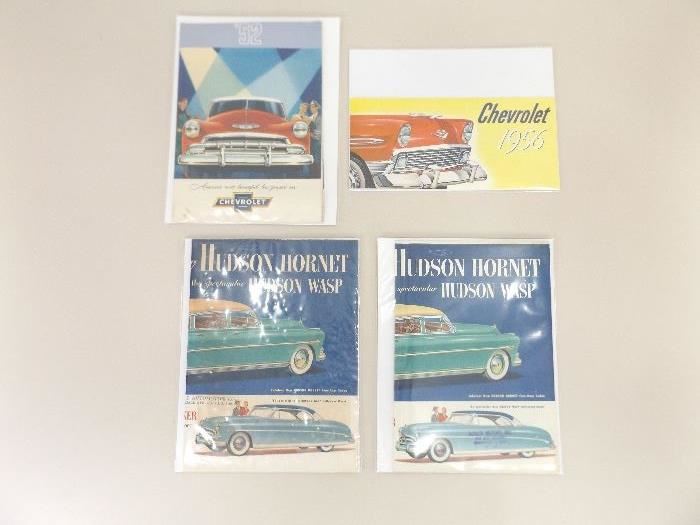 1950's RARE Chevrolet and Hudson Car Brochures
