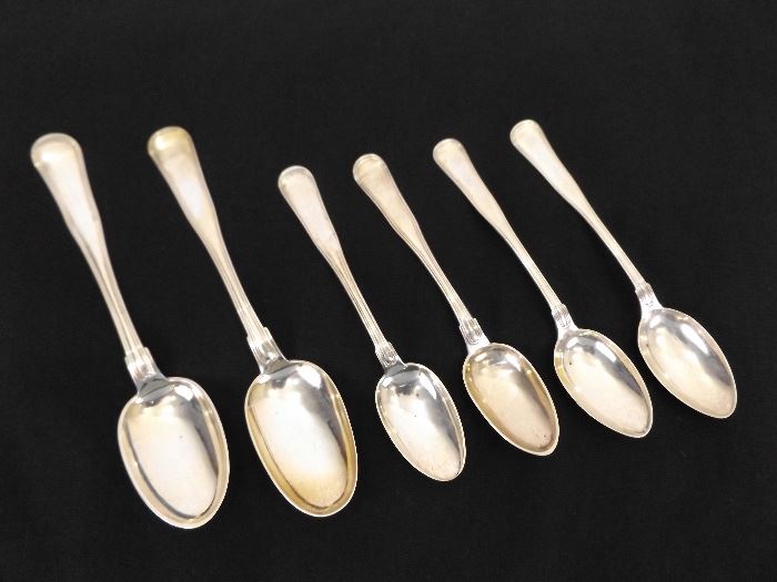 Set of 6 - .830 Silver Danish Spoons
