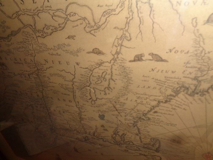 CLOSE UP VIEW OF UNITED STATES MAP