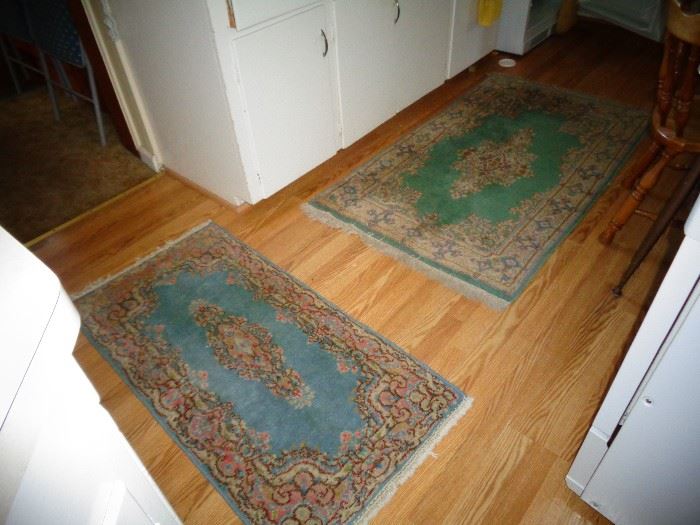 PAIR OF IRANIAN HAND WOVEN FLOOR RUGS