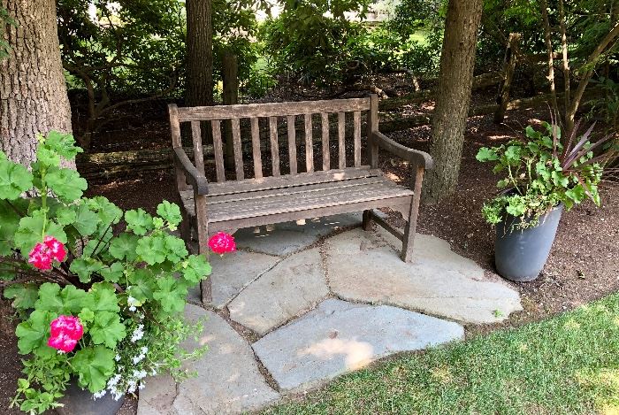 Several Teak Outdoor Benches