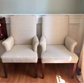Upholstered dining armchairs