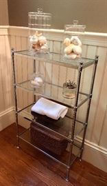 4 tier chrome shelving