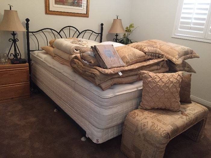Full size mattress, box springs, frame & headboard- In like new condition. 
