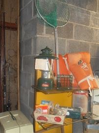 Lots of fishing equipment