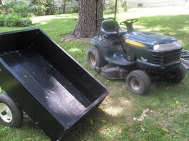 Craftsman 18 hp lawn tractor. Trailer and other attachments available