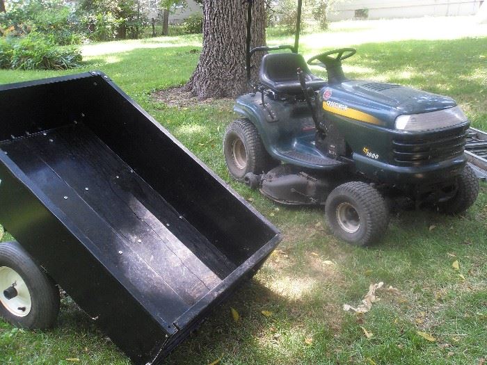Craftsman 18 hp lawn tractor. Trailer and other attachments available