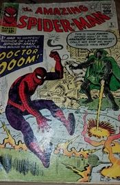 Estate Items from large upcoming October Sale to be sold in this sale!! The Amazing Spider-Man #5 (October, 1963) Dr. Doom Appearance. There will be over a dozen items at this sale to showcase this October's upcoming Living Estate Sale at our New Location!!