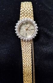 14k Gold and Diamond Watch